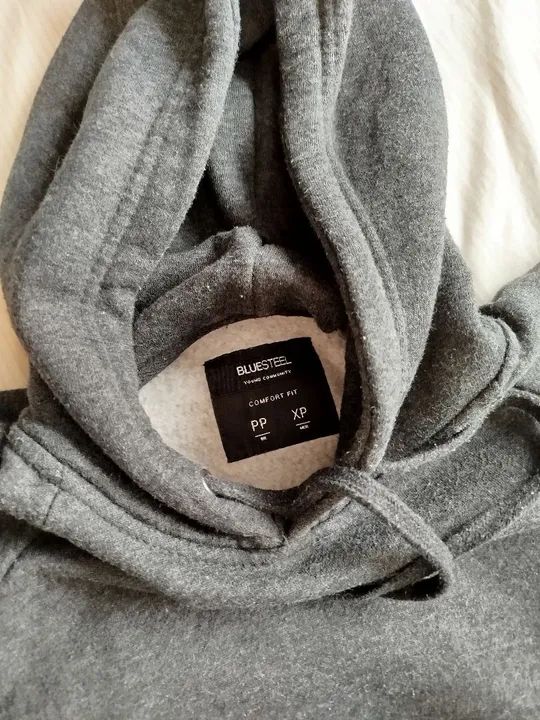 Blusa de Moletom Cinza PP - Foto 4