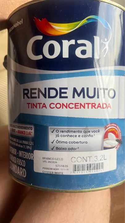 Tinta Coral Rende Muito - 3.2L - Branco Gelo