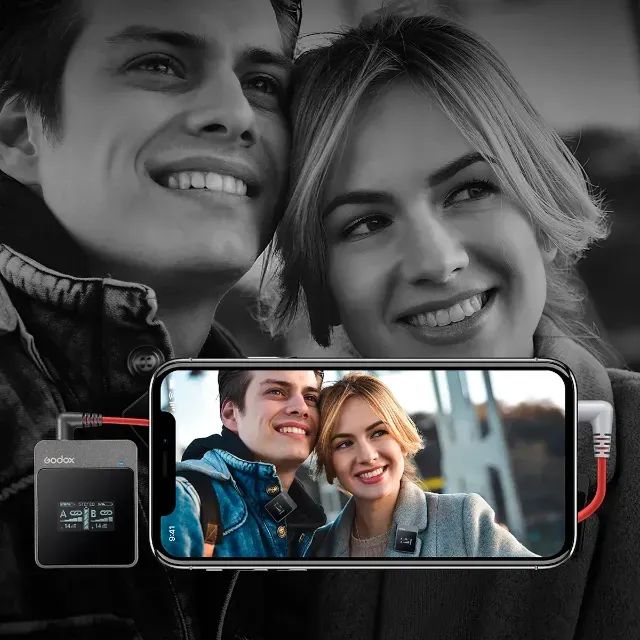 Microfone Portátil Sem Fio Godox Movelink M2 Cinza-escuro + Brinde  - Foto 5