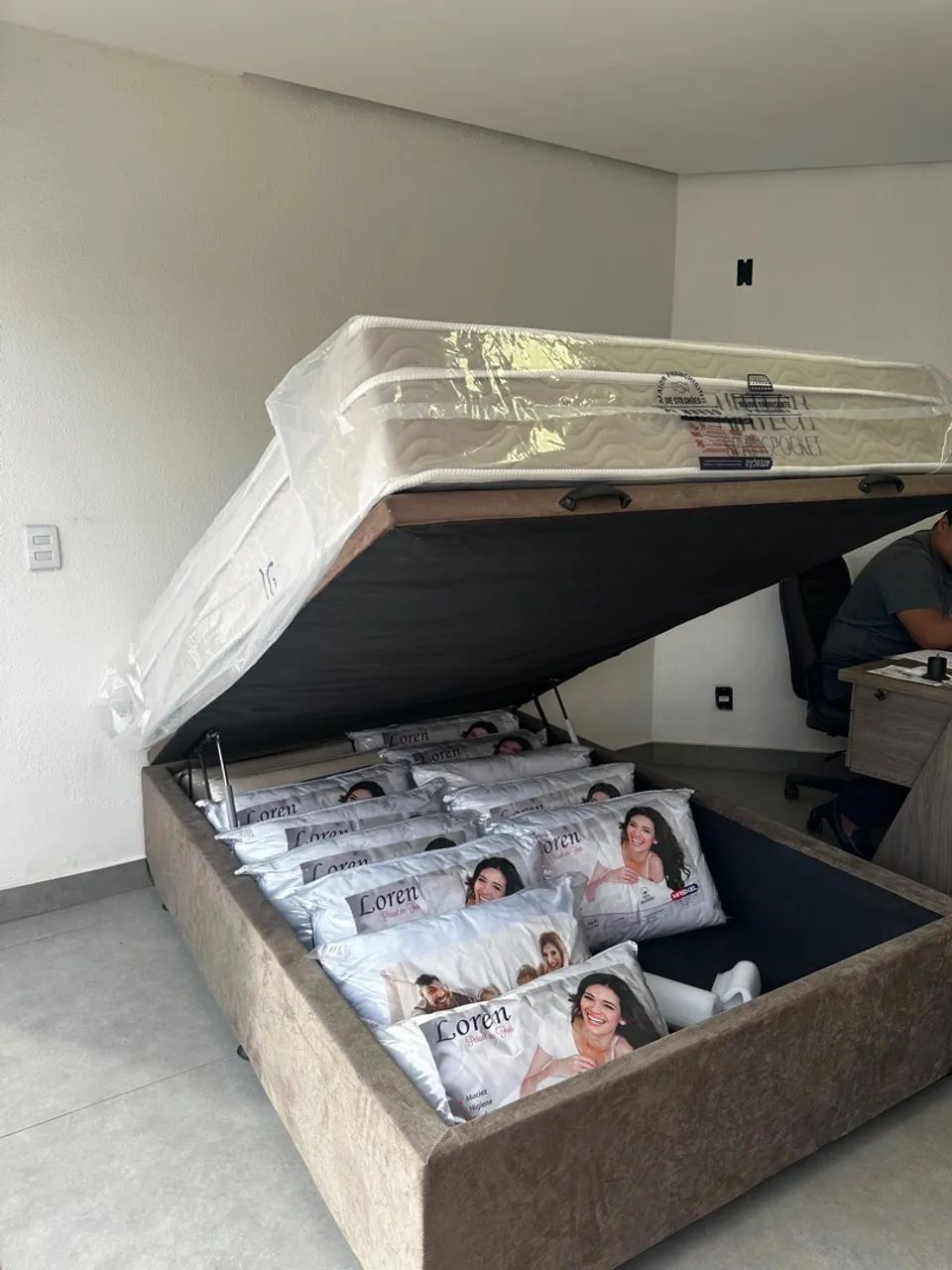 Conjunto Box Baú Novo Colchão Ortobom  - Foto 4