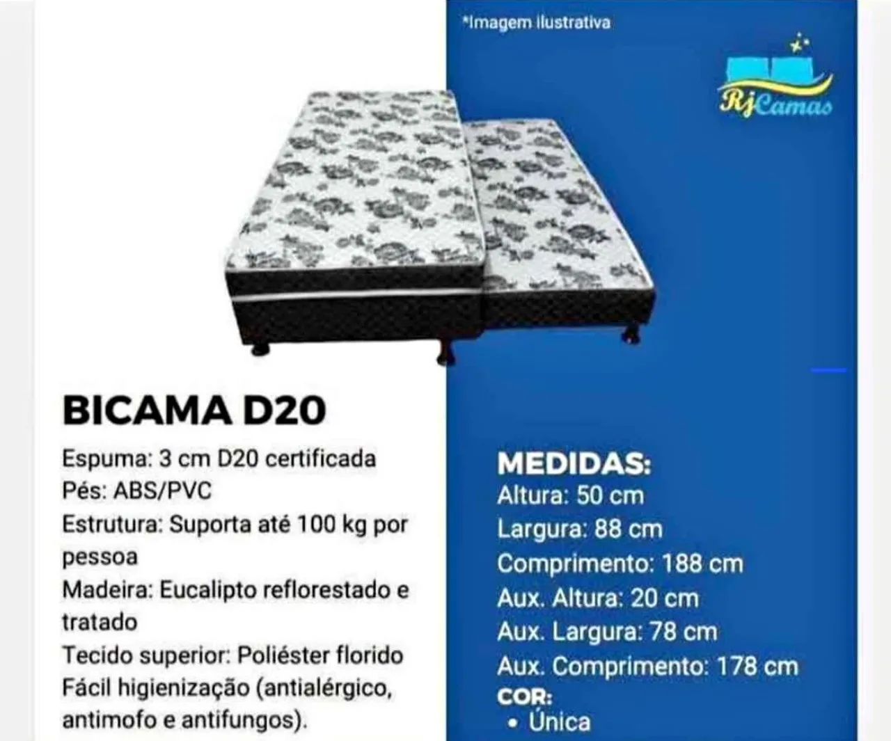 Vendo !BICAMA  box NOVA !! R$310,00 / Entrega Imediata  - Foto 4