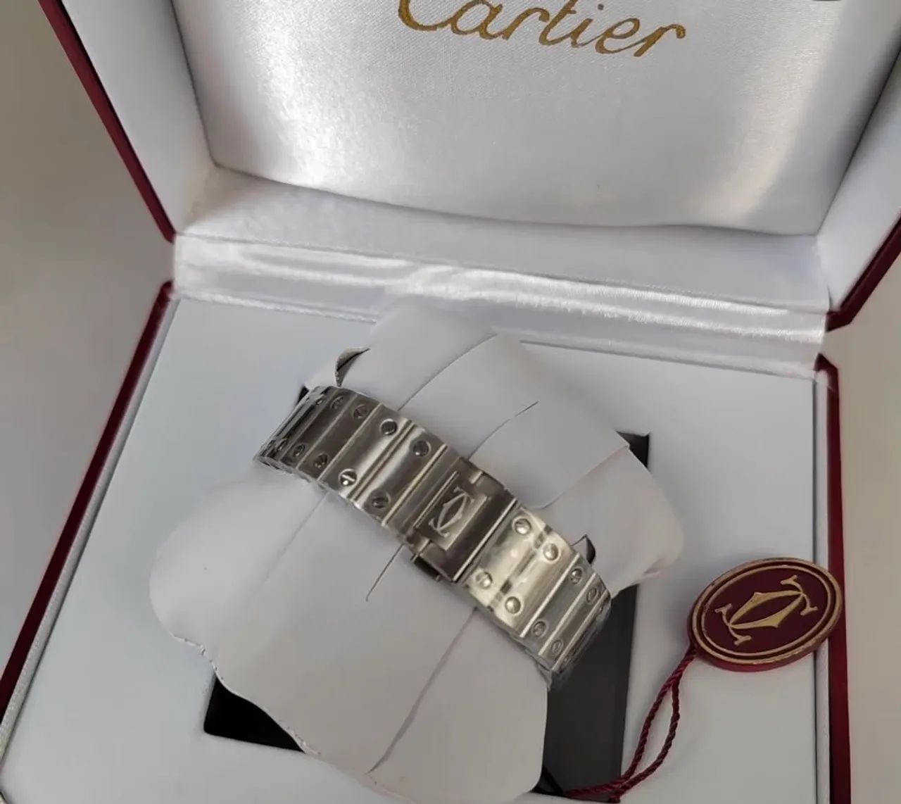 Relógio Cartier Santos White - Foto 4