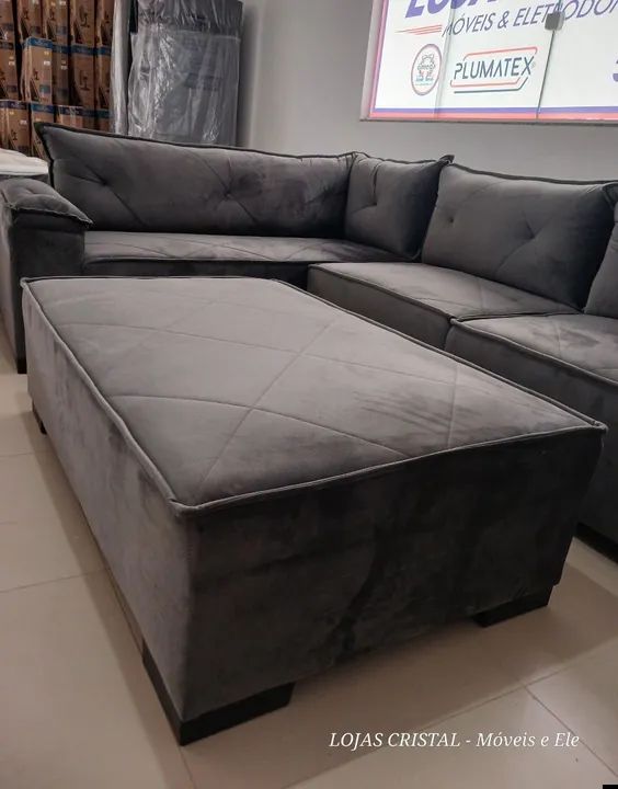 Sofá de Canto Cinza - Novo! - Foto 2
