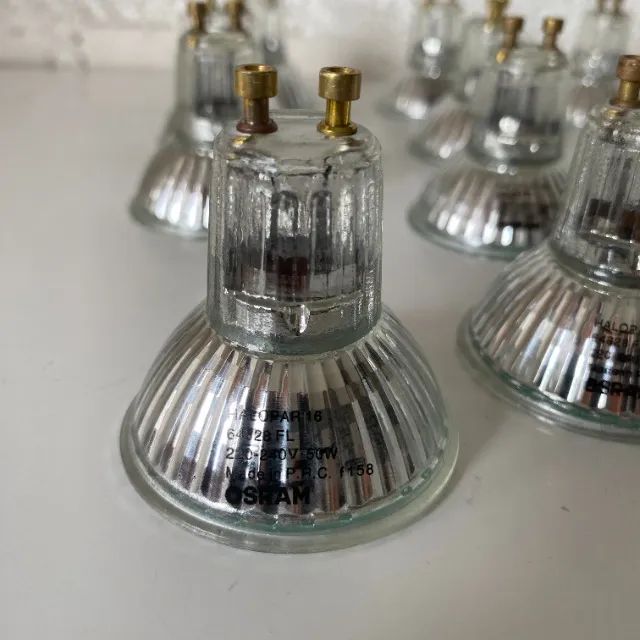 025 15 unidades Lâmpada halógena dicróica halopar Osram original 50W 220v dimerizável Gu10 - Foto 2