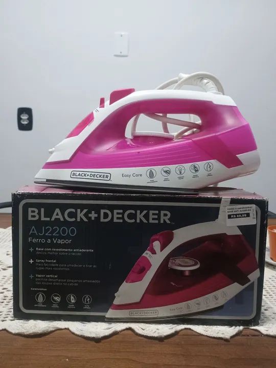 Ferro a Vapor Black+Decker AJ2200 - Novo para hoje R$ 120 reais chama 9*8*4*7*6*3*5*9*0