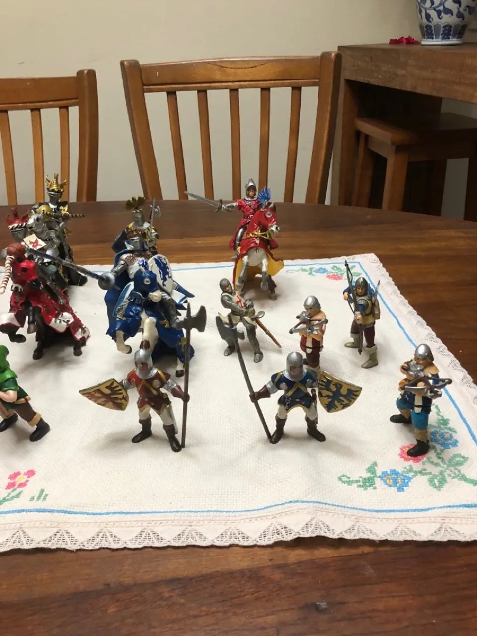 Conjunto de cavaleiros medievais Papo, itens raros e colecionáveis  - Foto 2