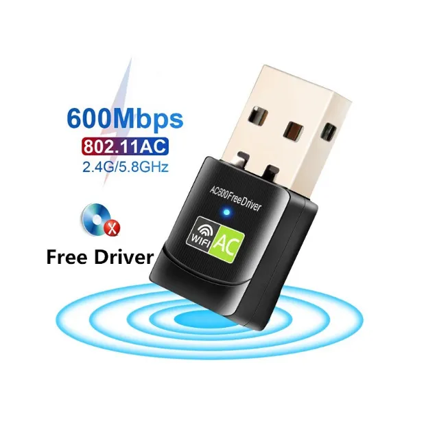 Adaptador Wifi Usb Ac 600 Dual Band 5ghz / 2.4ghz