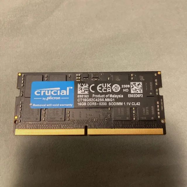 Memória RAM Crucial 16gb 1x 16GB DDR5 5200MHz Usado - Foto 2