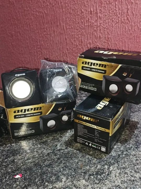 Caixa de Som Agem ACX-001 USB/P2 Estéreo - Foto 2
