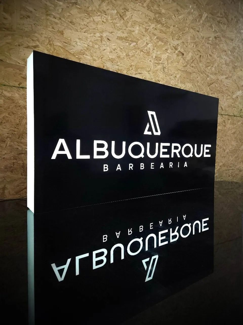 Placas luminosas retangulares com sua logo - Foto 2