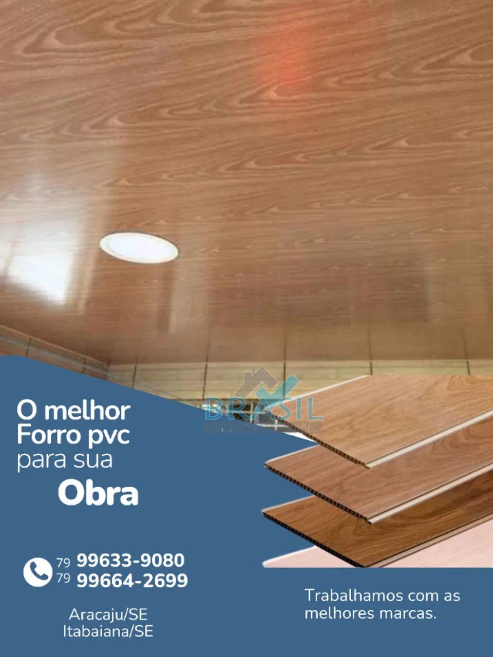FORRO PVC, TRADICIONAL BRANCO, LISO E AMADEIRADO