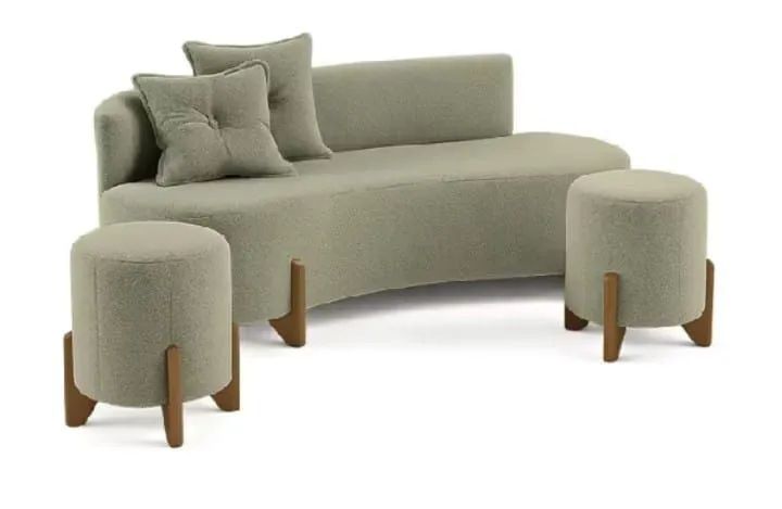 Conjunto de Sofá Orgânico + 2 Puffs64169929630594121