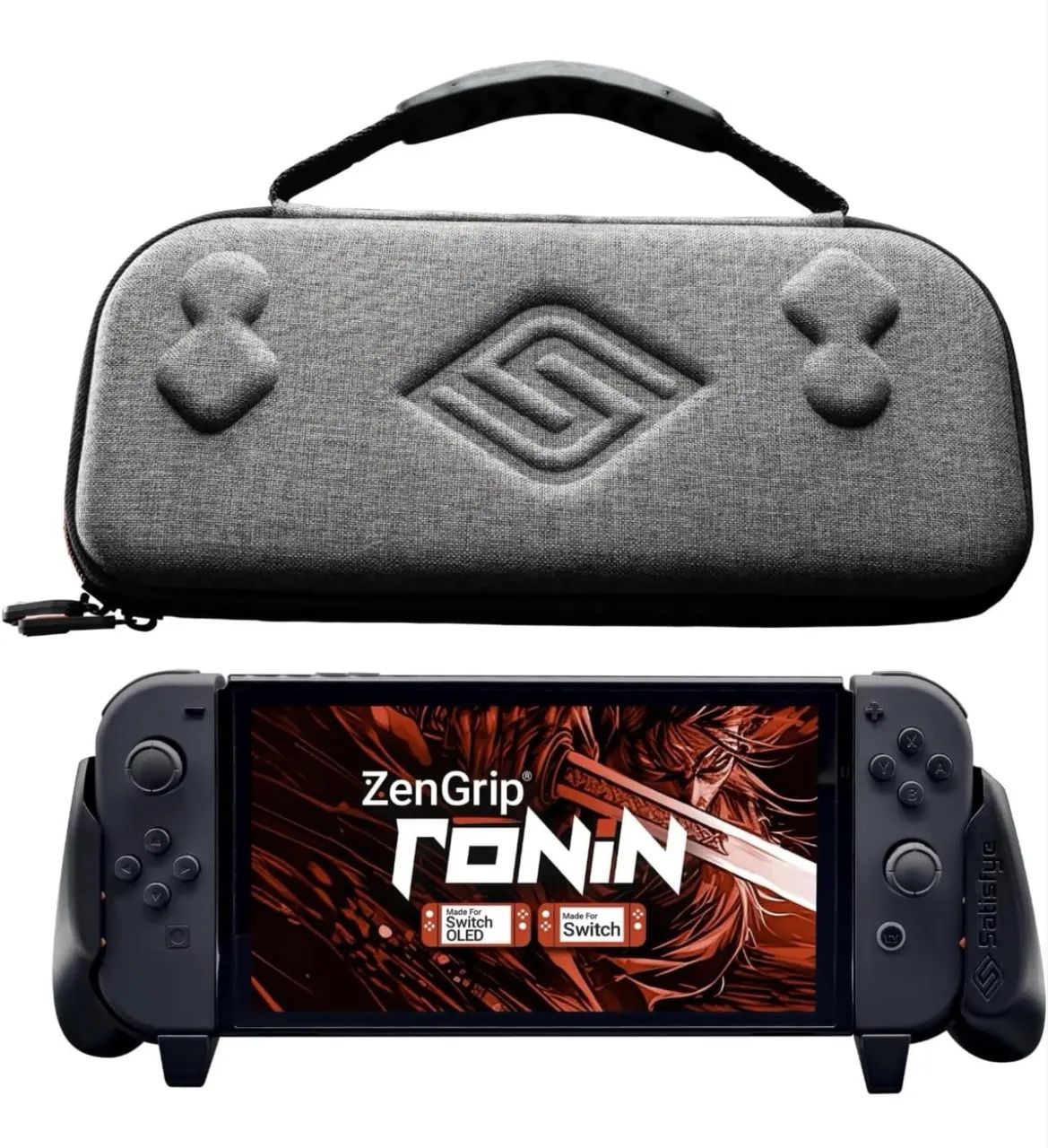 Nintendo Switch kit Satisfye - Ronin ZenGrip Preto e ZenCase Slim