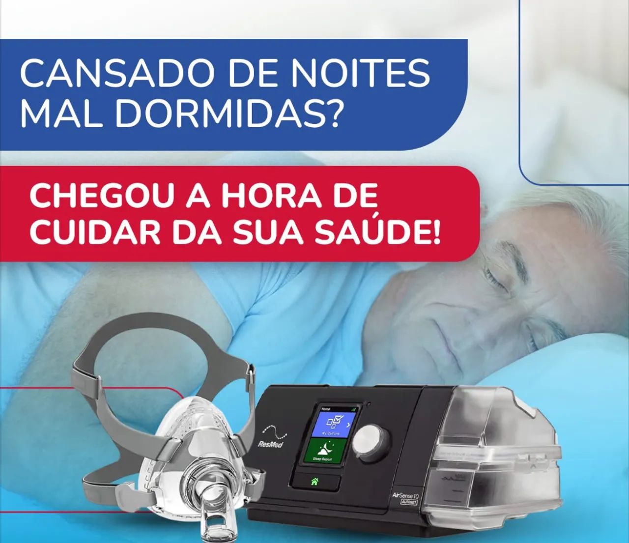 CPAP Resmed AirSense 10 - Noites bem dormidas