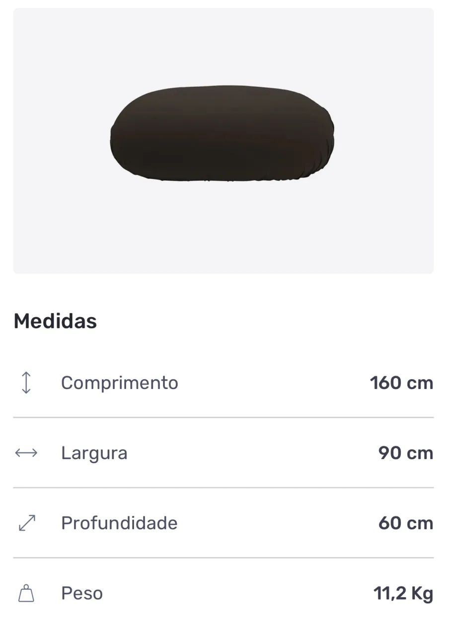 Puff malha sofá ergo - Preto (FOM) - Foto 2