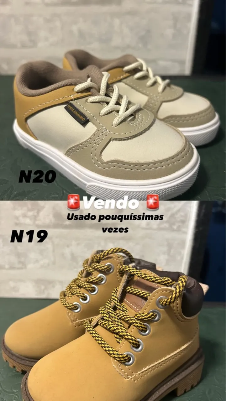 Tênis e Bota Infantil Molekinho - Usados