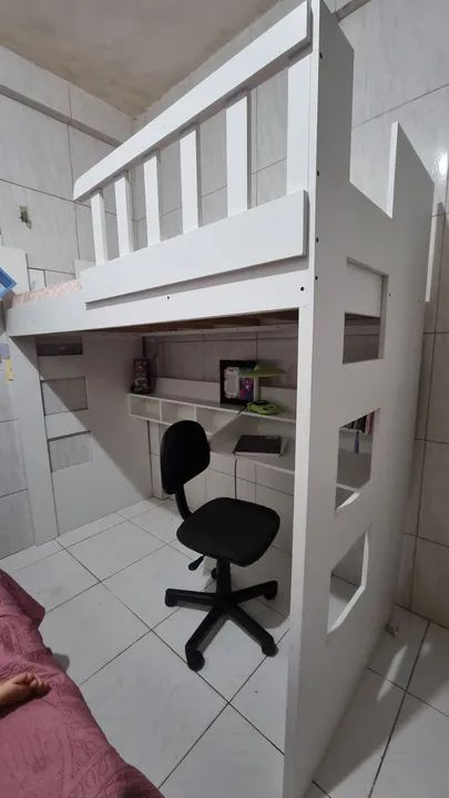 Beliche com Cama Dupla e Escritório Embutido