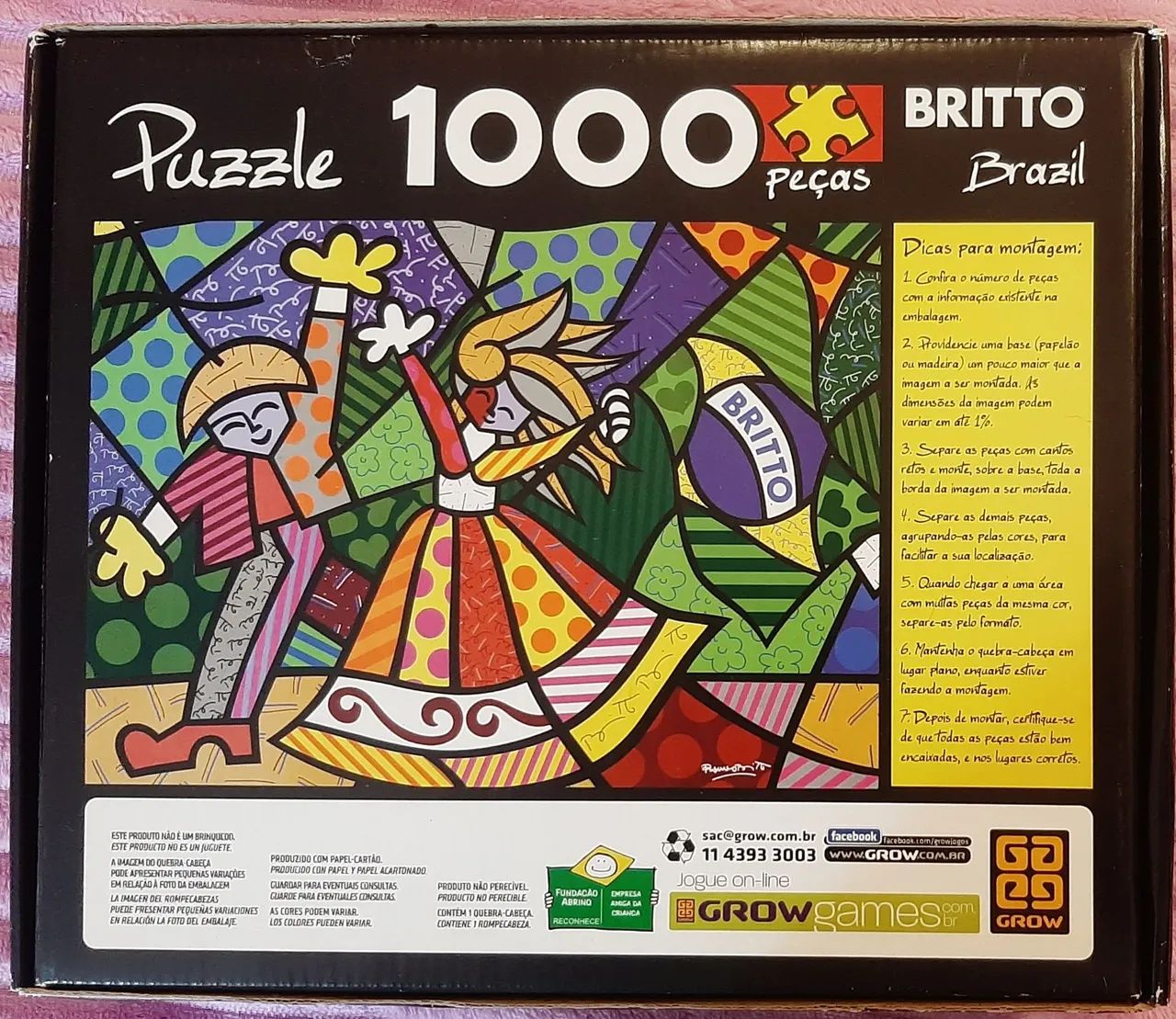 Quebra cabeça de Romero Britto - Brazil - 1000 peças - Foto 2