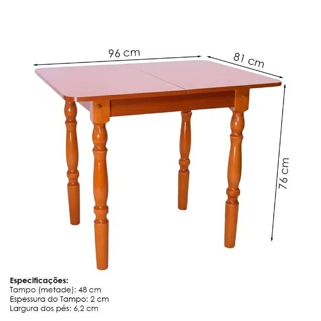 Mesa de Madeira maciça 1m - Foto 3