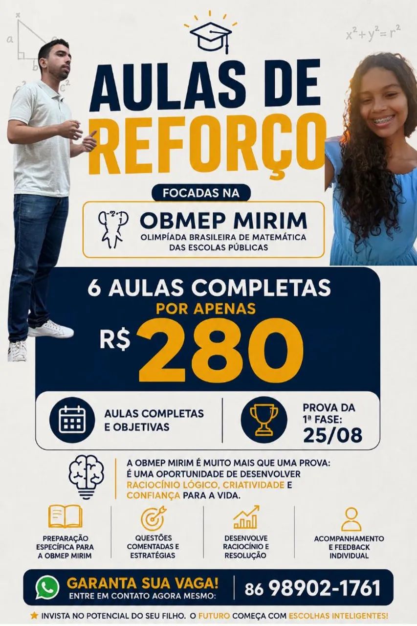 Aulas de reforço 