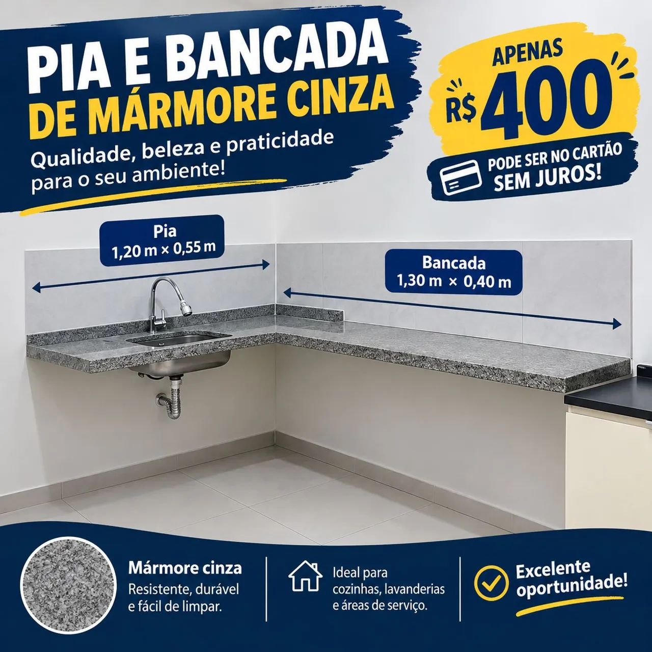 Bancada + pia - Foto 4