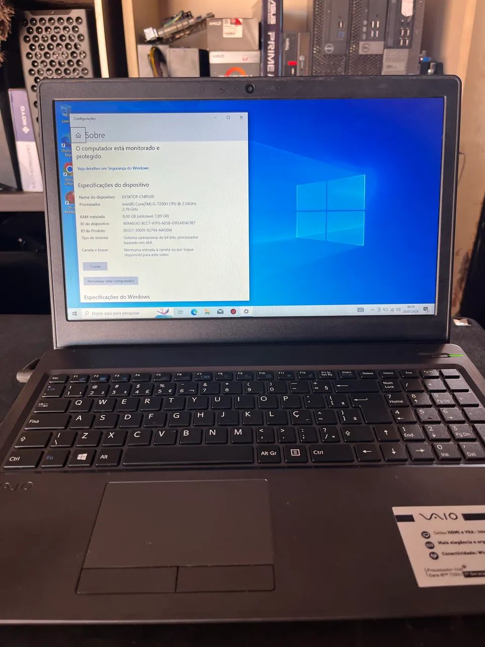 Notebook Sony i5 7a impecável  - Foto 4