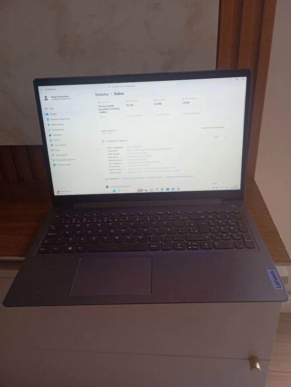 Notebook Lenovo IdeaPad 3i à venda (Excelente Estado!) - Foto 4
