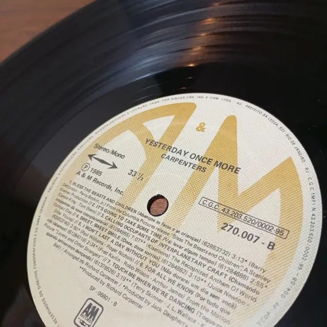 LP Vinil Carpenters - Yesterday Once More (1985) - Foto 5