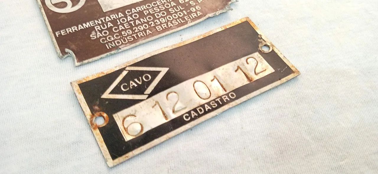 Placa identificação veículo cavo brasinca  - Foto 2