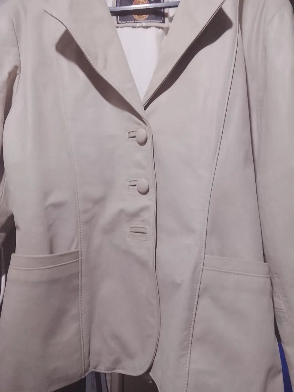 Blazer feminino de couro legítimo  - Foto 4