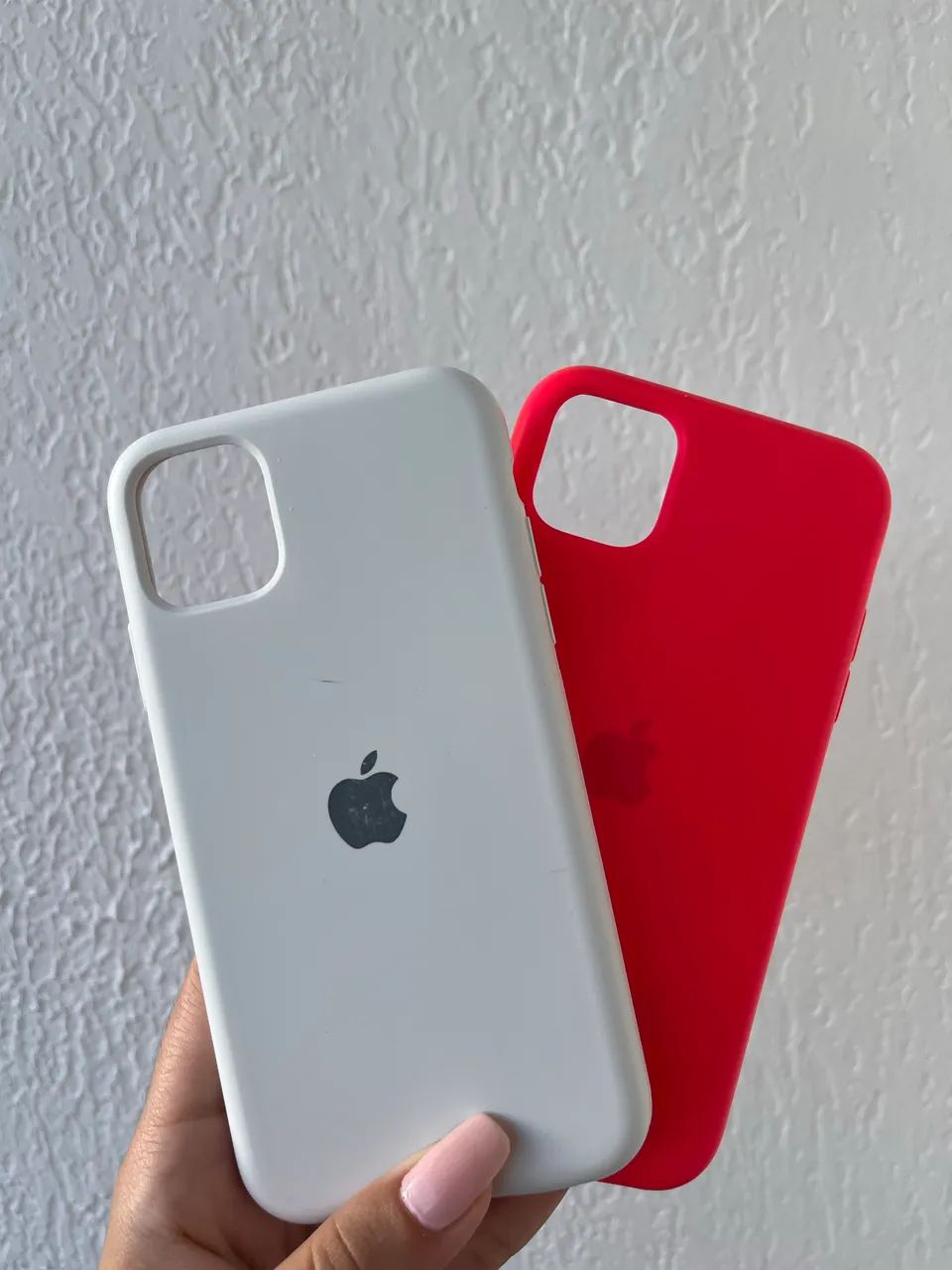 Kit com 2 capas para iPhone 11 (Branco e Rosa) - Foto 3