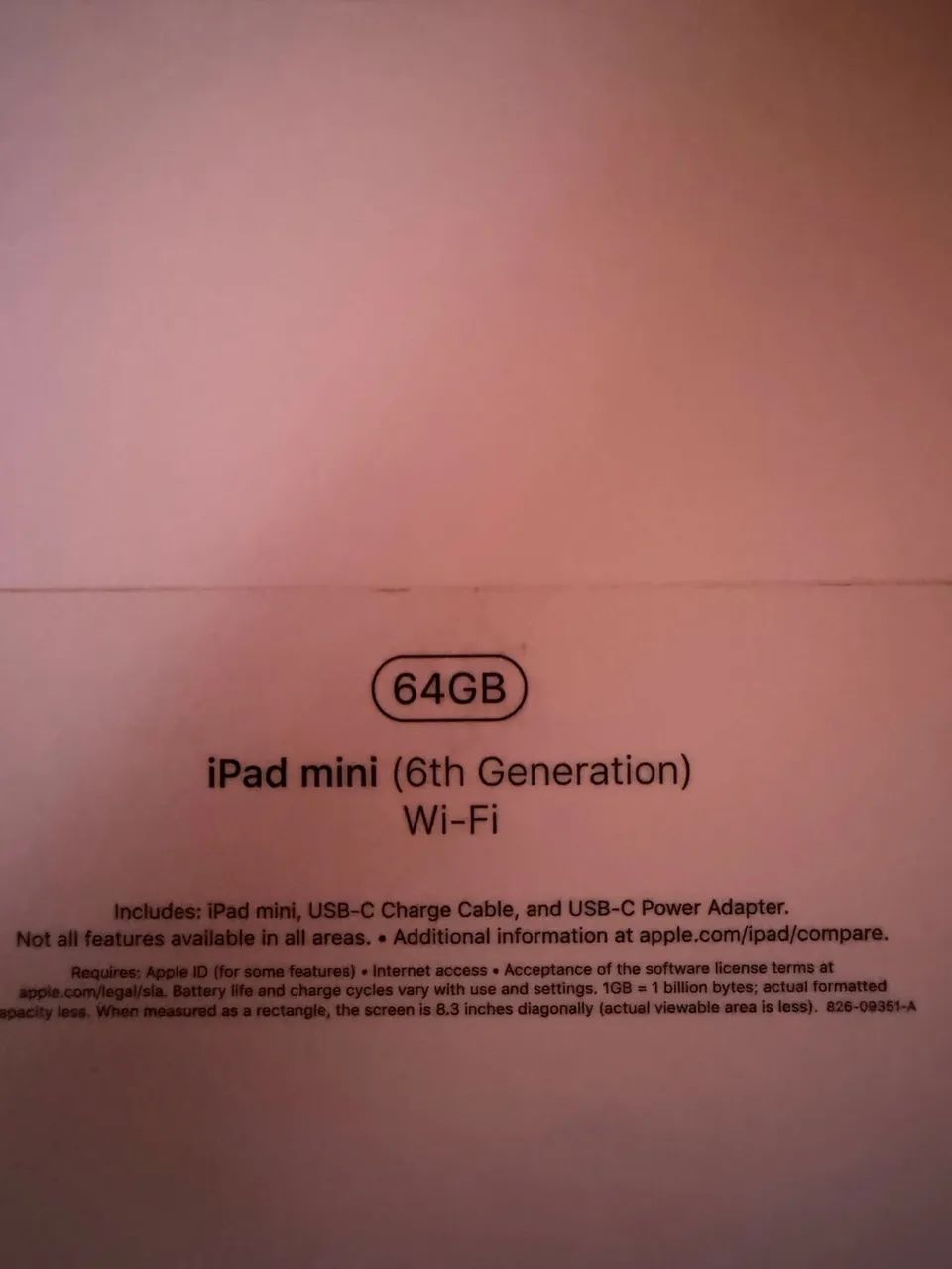 iPad mini 6th 64GB com película e bateria 100%