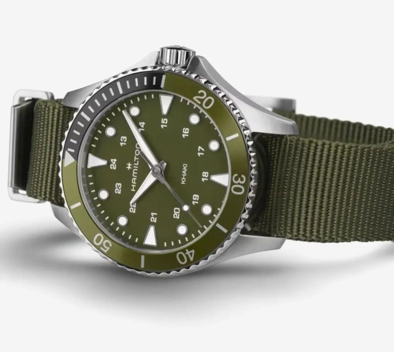 Relógio Hamilton Khaki Navy Scuba Verde Novo - Foto 4