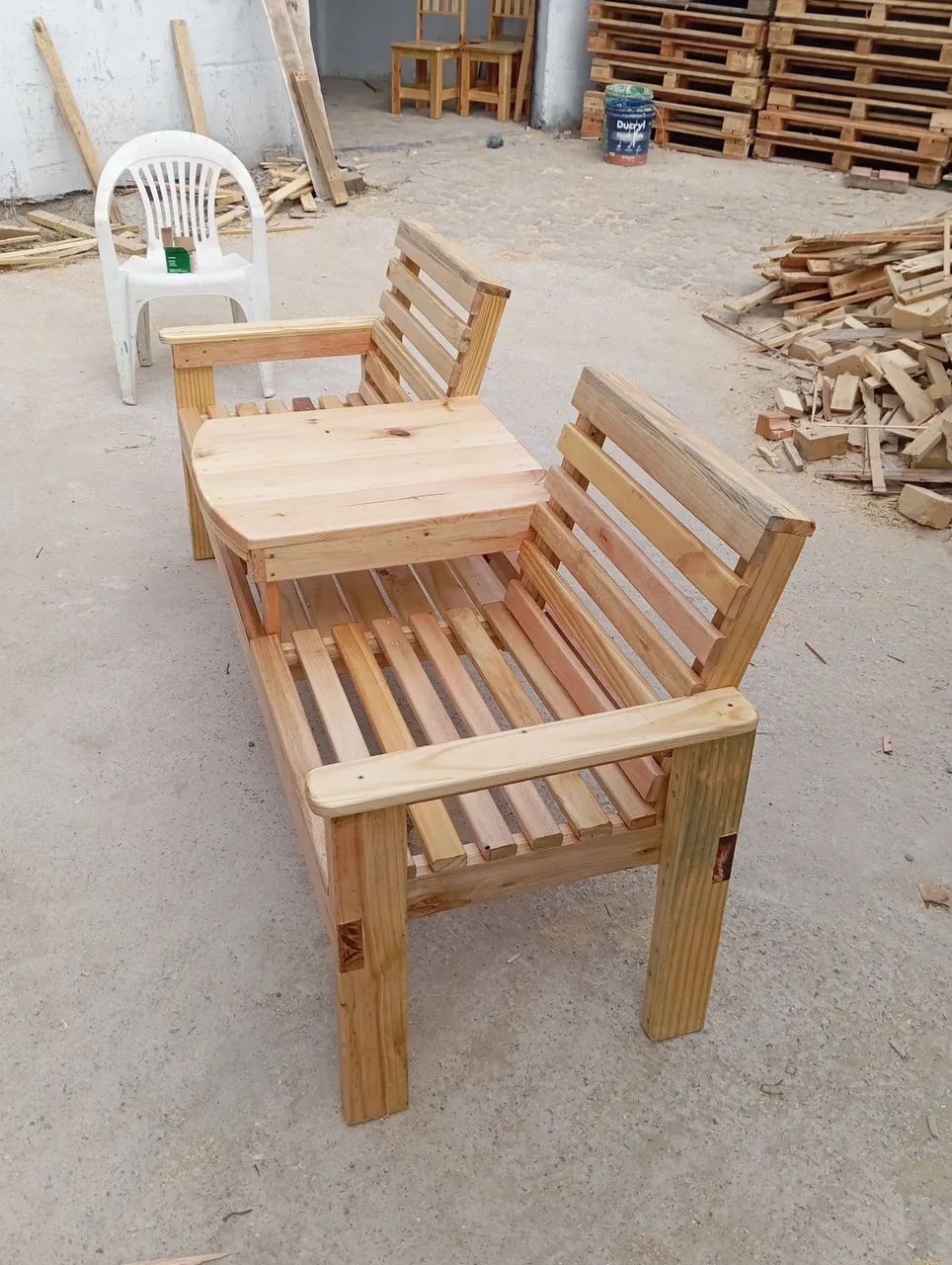 Banco namoradeira com mesinha  - Foto 3