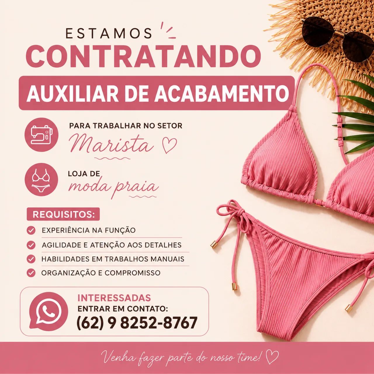 Auxiliar de Acabamento | Moda Praia
