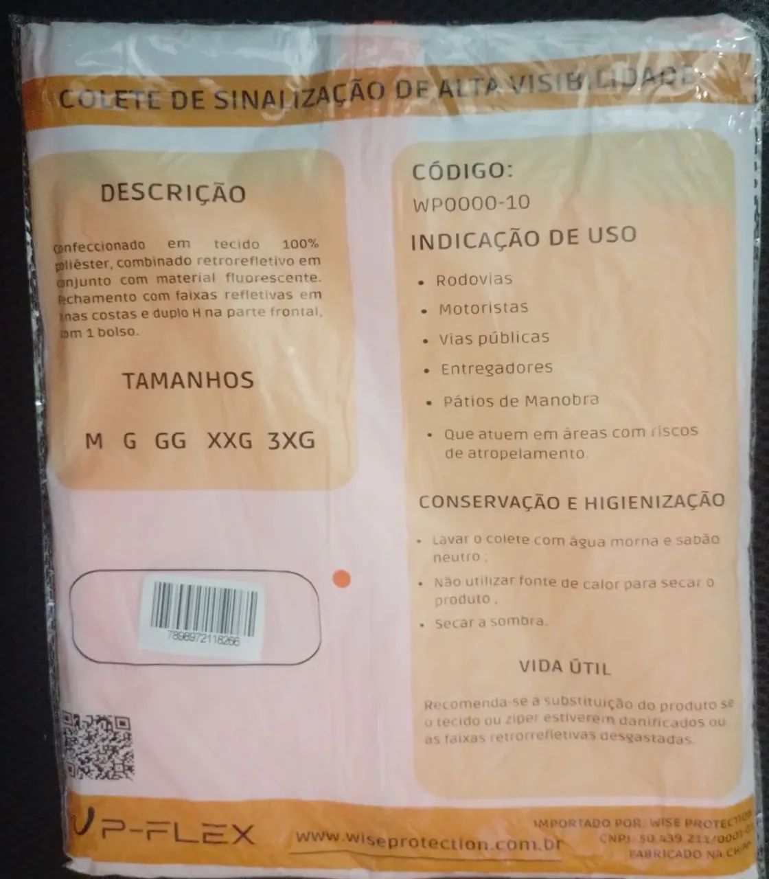 Colete Refletivo GG - Laranja - Foto 2