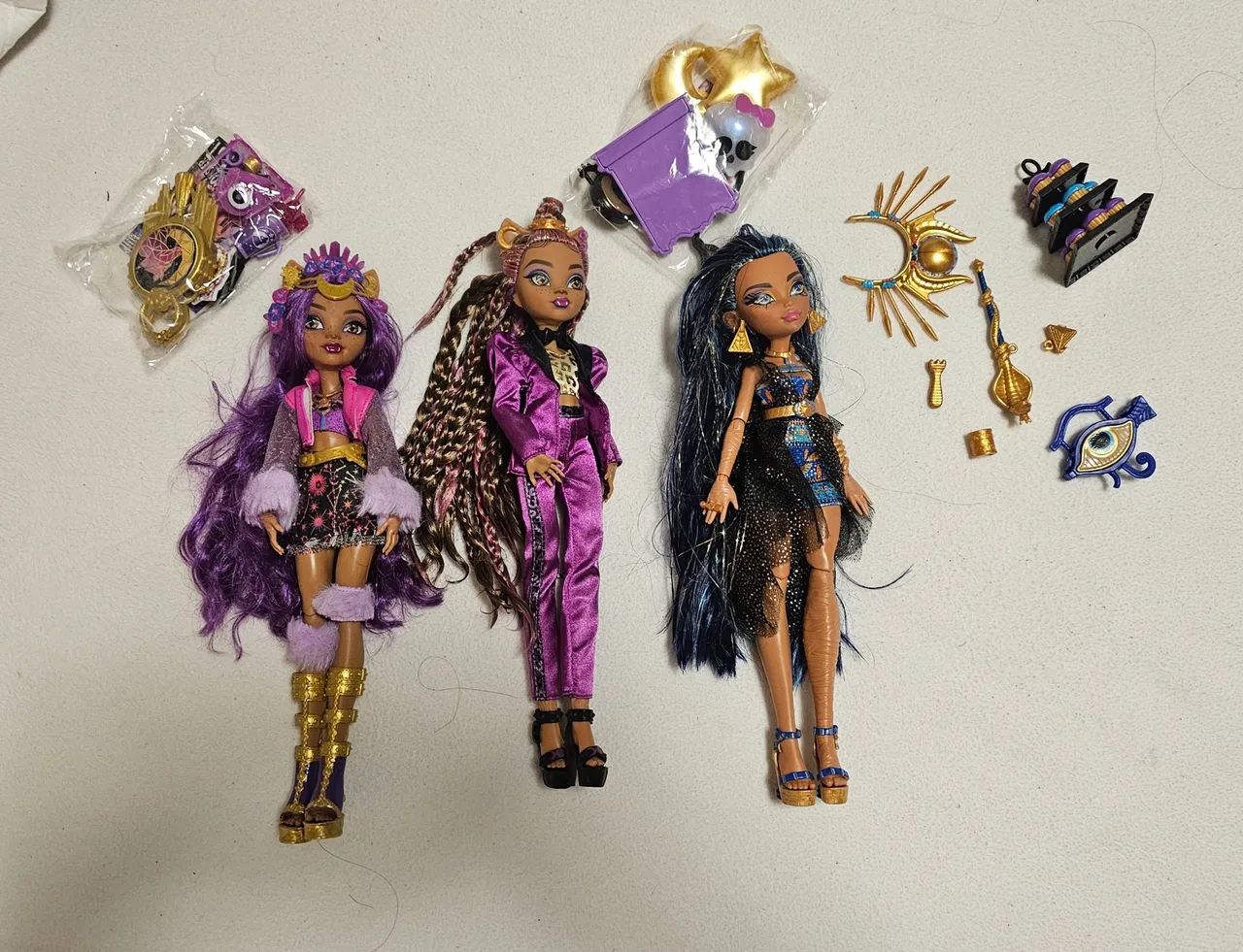 3 monster high g3 completas clawdeen cleo