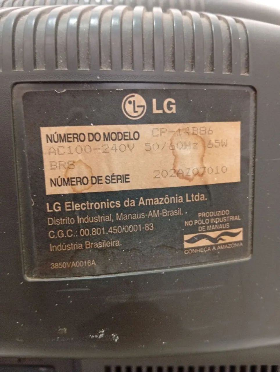 Tv antiga LG 14 polegadas funcionando perfeitamente  - Foto 3