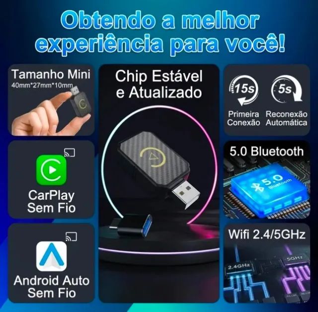 CarPlay Adaptador Sem Fio - Foto 3