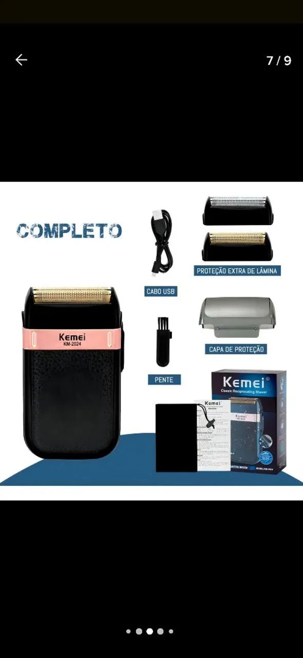 Barbeador elétrico completo  - Foto 4