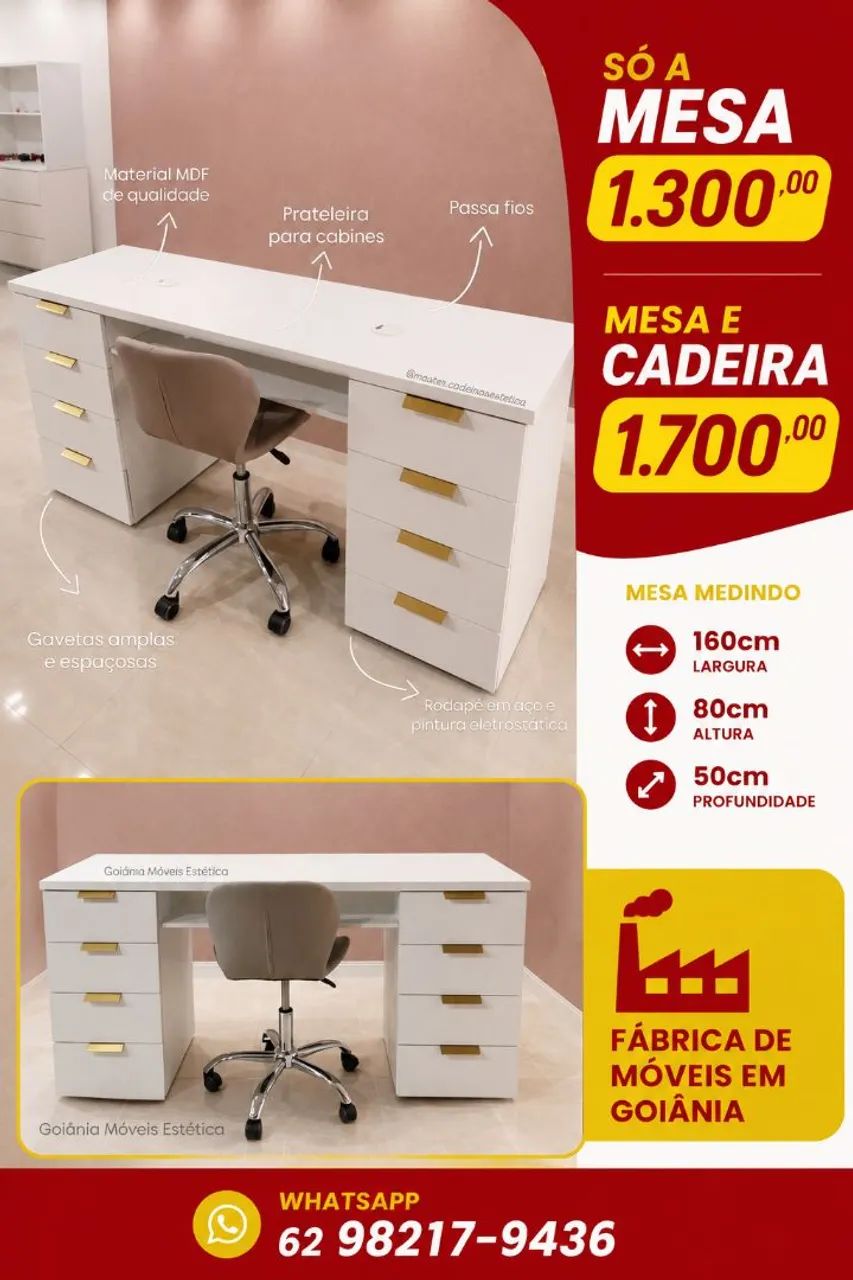 Mesa para nail design ou  manicures  - Foto 3
