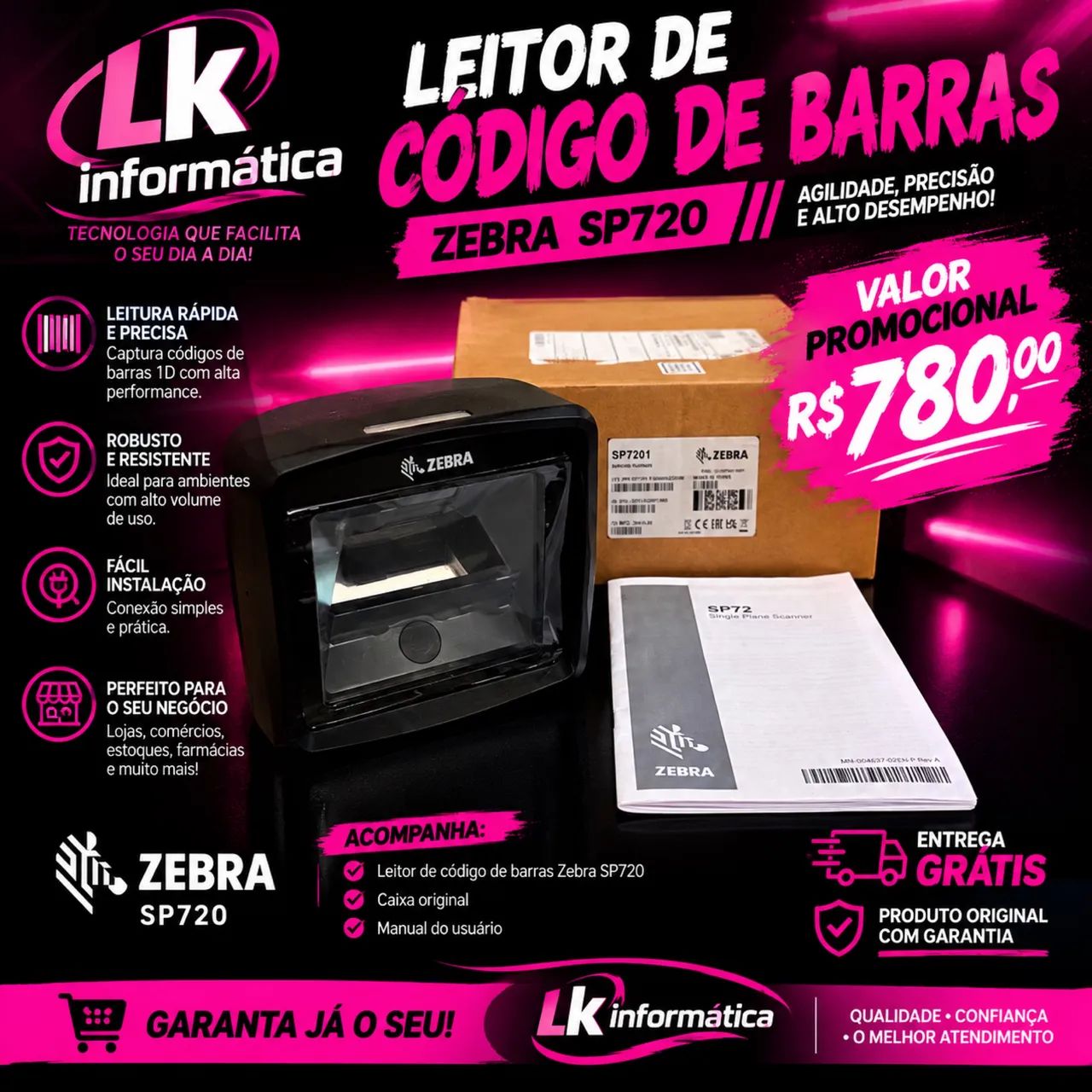 Leitor de código de barras zebra  - Foto 4