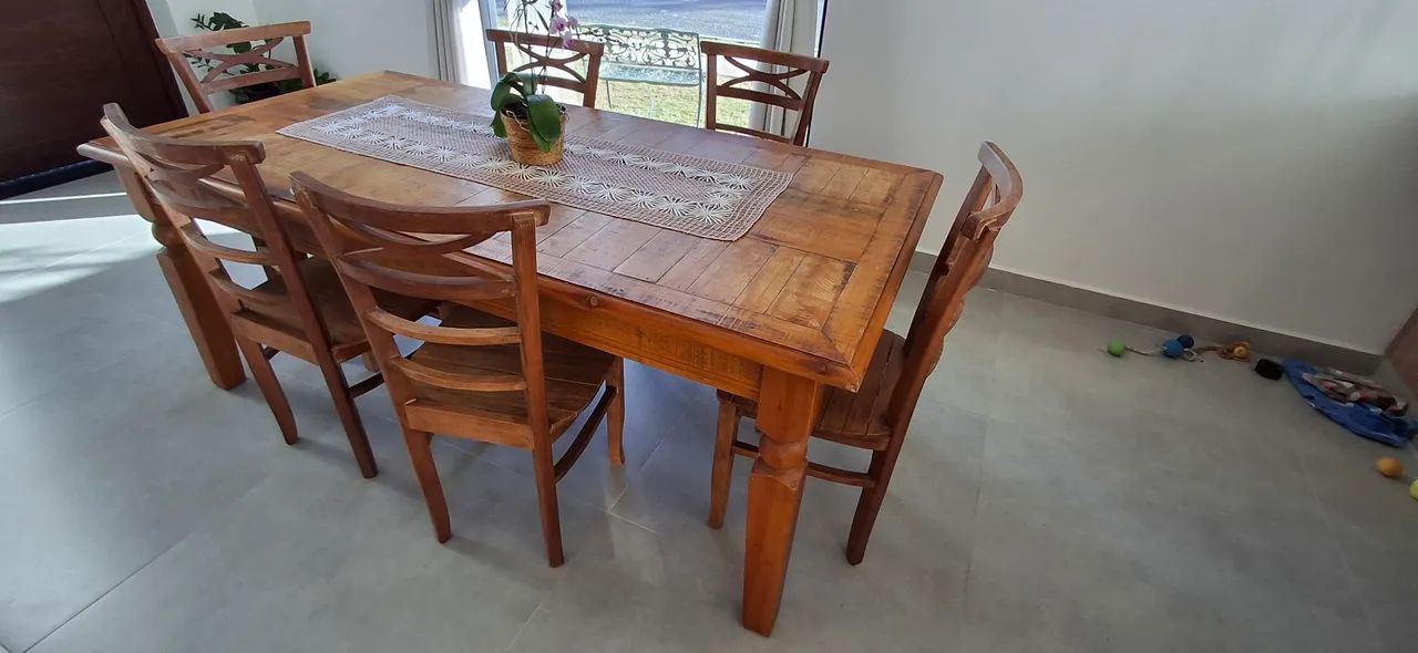 Mesa de jantar madeira maciça  - Foto 5