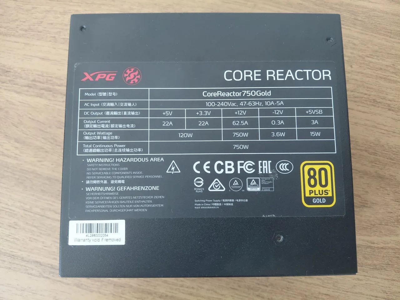 Fonte XPG Core Reactor, 750W, 80 Plus Gold Modular - Foto 4