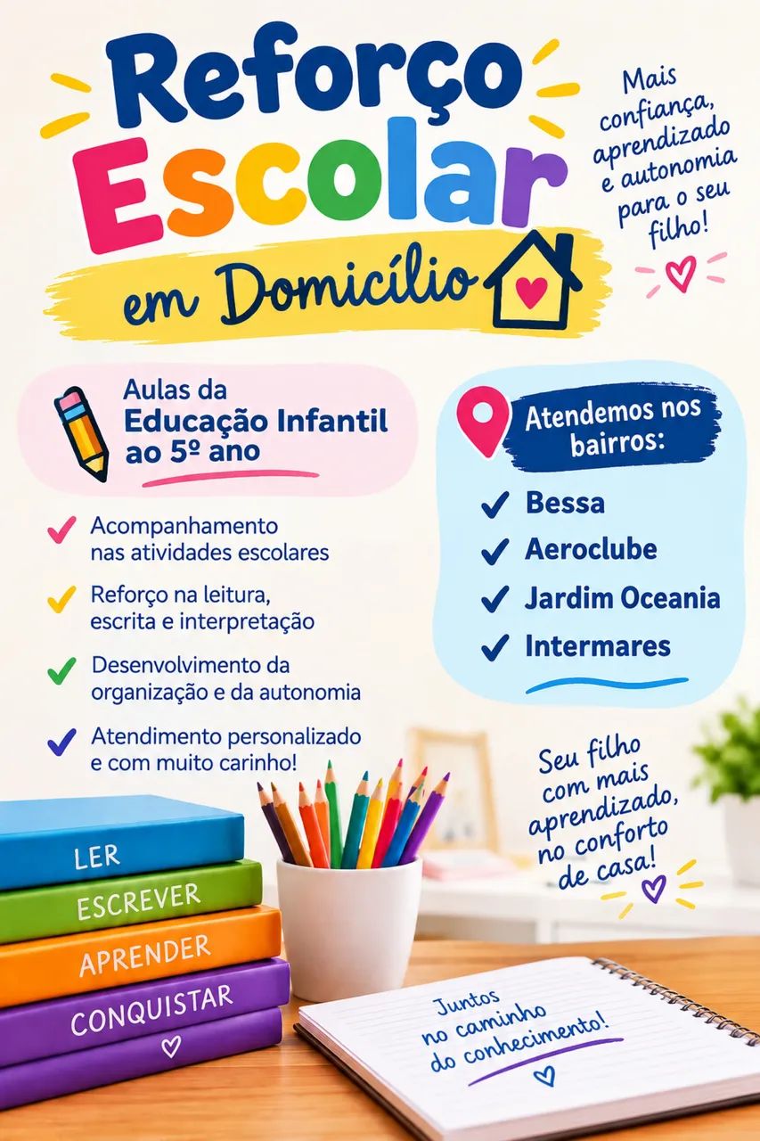 REFORÇO ESCOLAR EM DOMICÍLIO 
