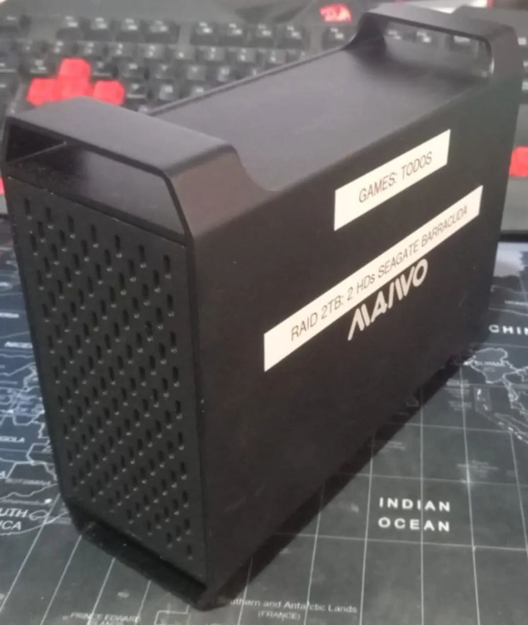 CASE EXTERNA COM 2 HDs 2TB COM JOGOS (RAID 1 COM 2 HDs DE 2TB)