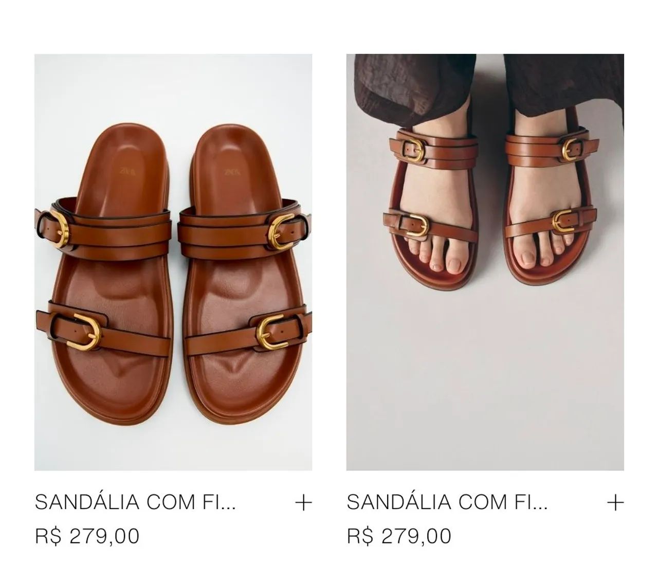 Sandálias com fivela ZARA (37/38) - Foto 4