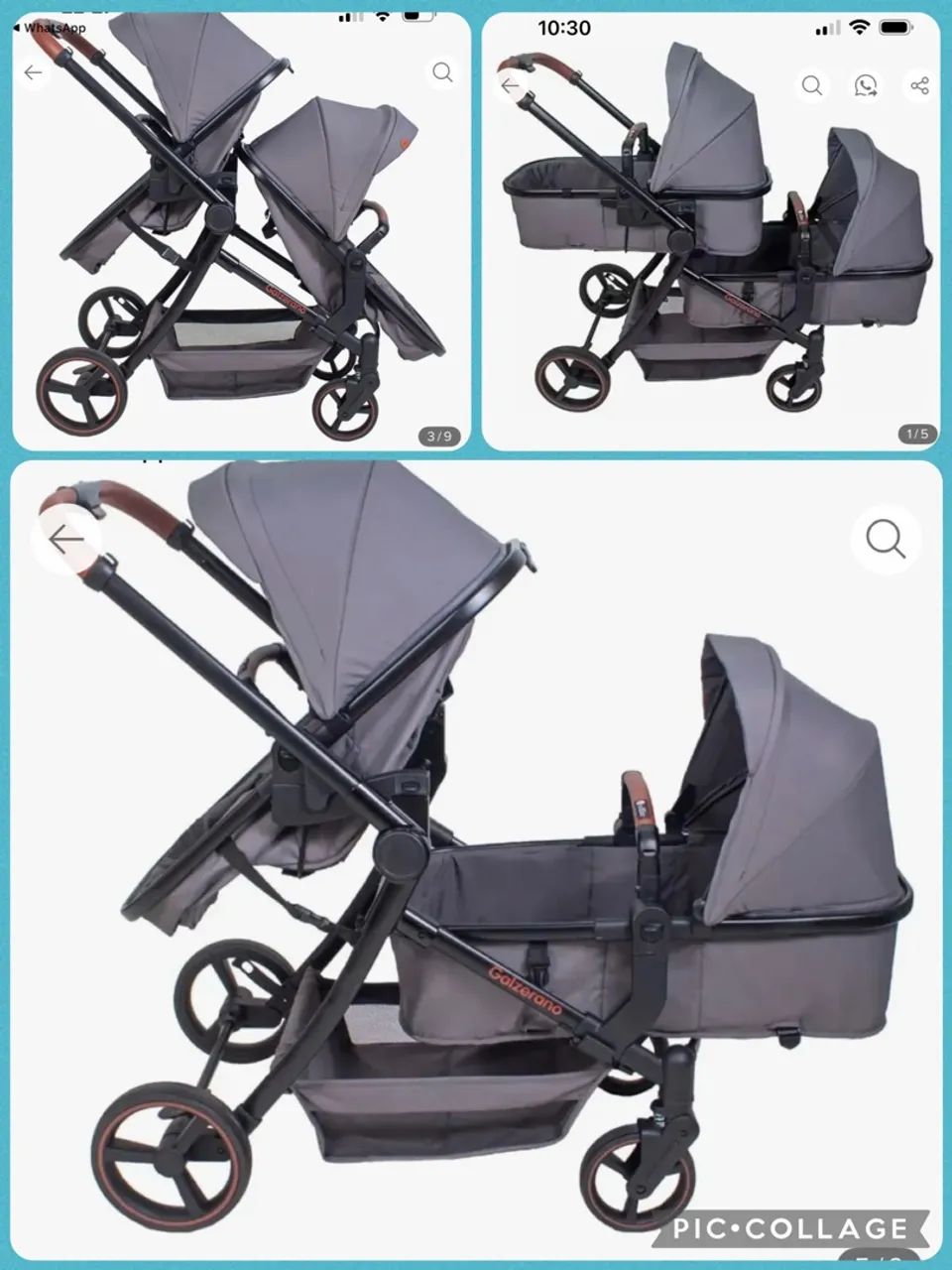 Carrinho de bebê Gêmeos 