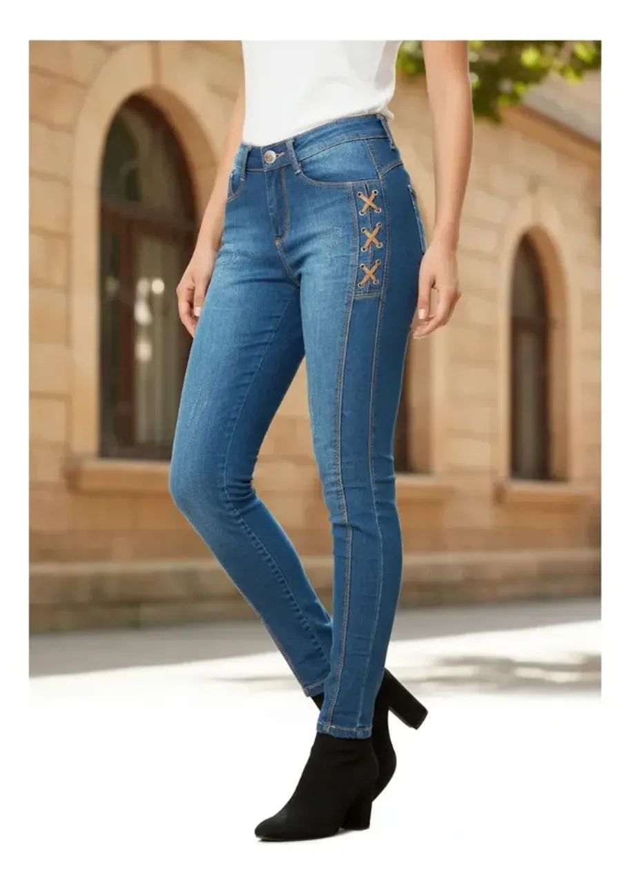 Calça jeans dona scott algodão com elastano - Foto 5