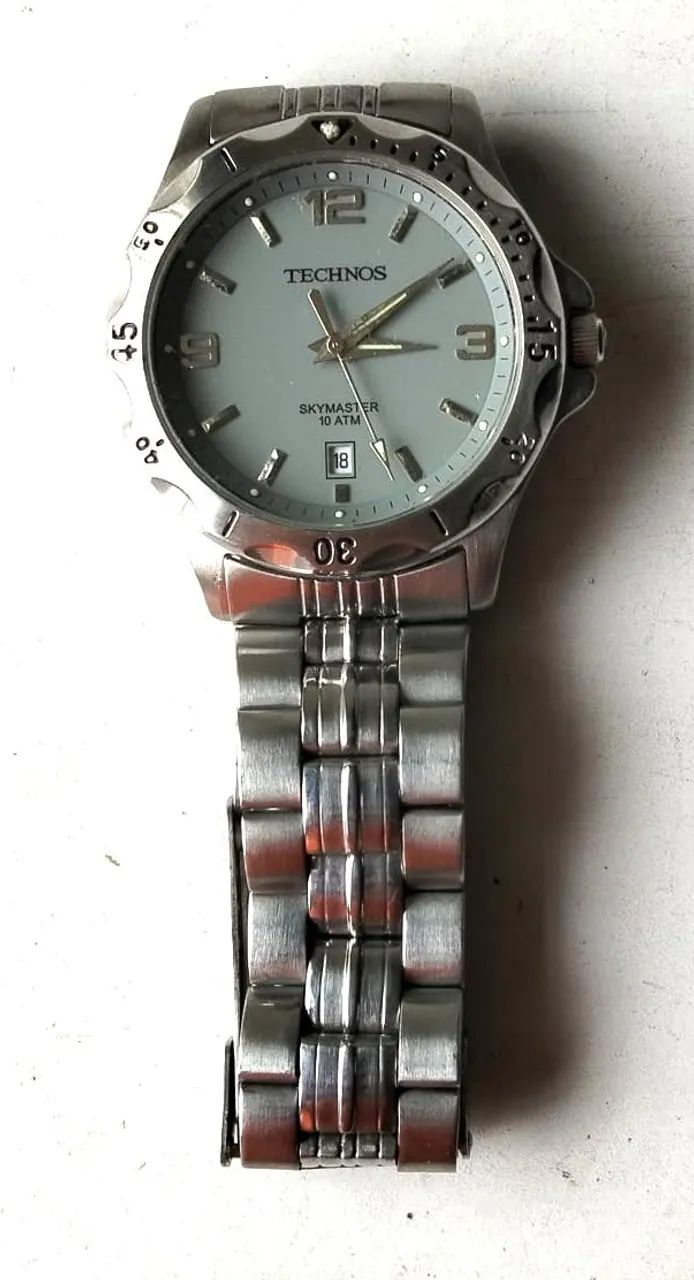 Relógio de Pulso Technos (Linha Skymaster) - Caixa e Pulseira de Aço - Usado - Foto 4